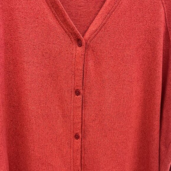 Columbia v-neck Red Button-Up long sleeve sweater 2X #716 - Picture 3 of 7
